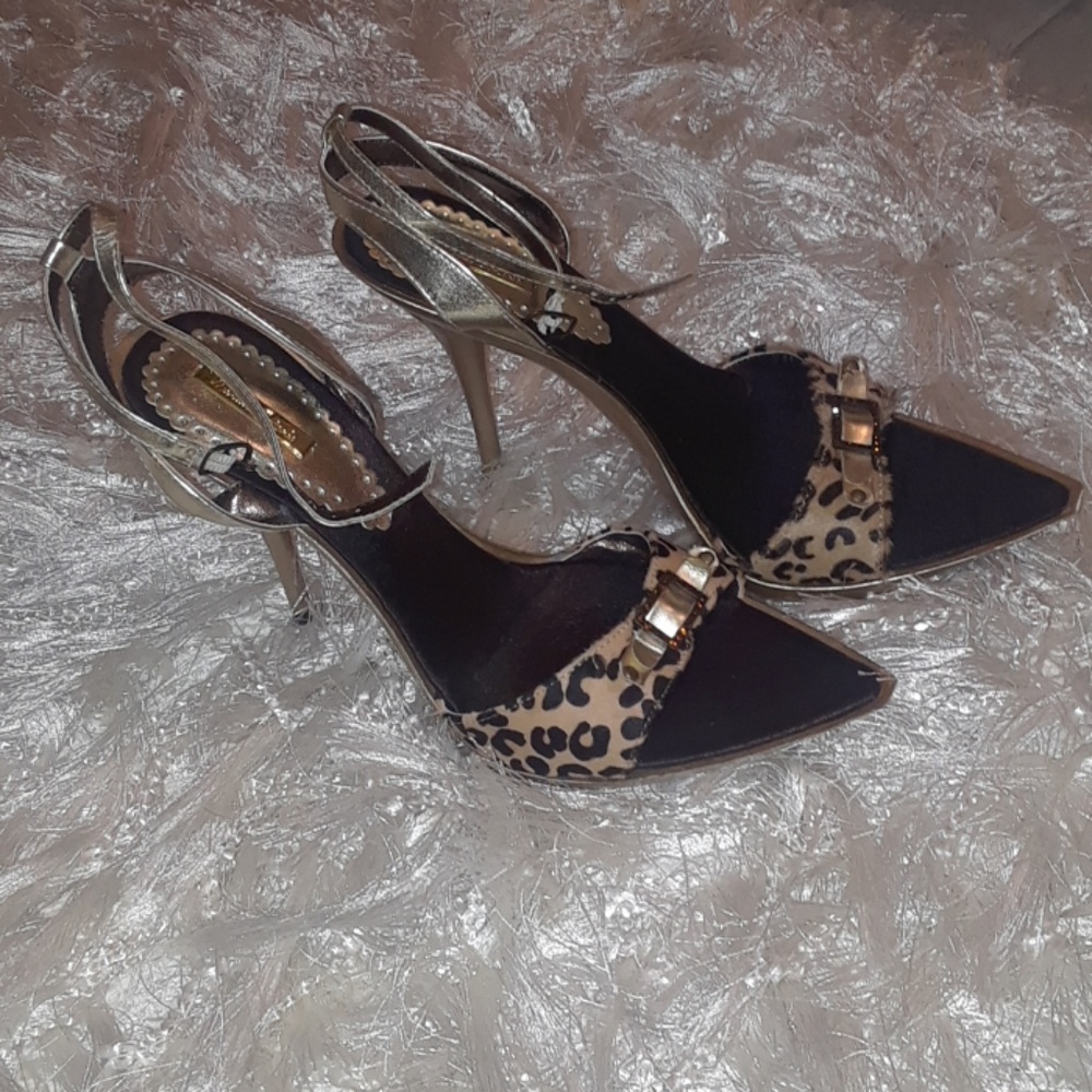 Leopard print high heel